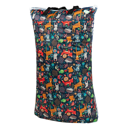 Large Reusable Hanging Wet Dry Cloth Diaper Bag (Black)