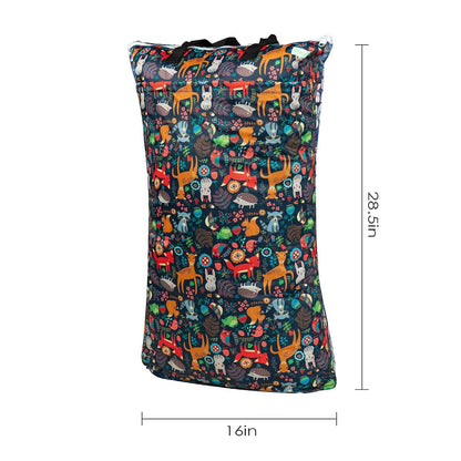 Large Reusable Hanging Wet Dry Cloth Diaper Bag (Black)