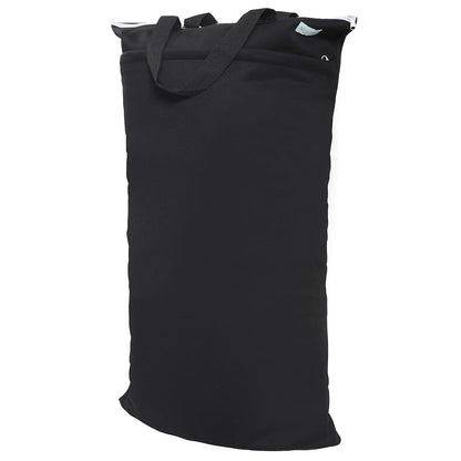Large Reusable Hanging Wet Dry Cloth Diaper Bag (Black)