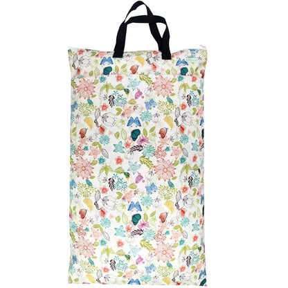 Large Reusable Hanging Wet Dry Cloth Diaper Bag (Black)