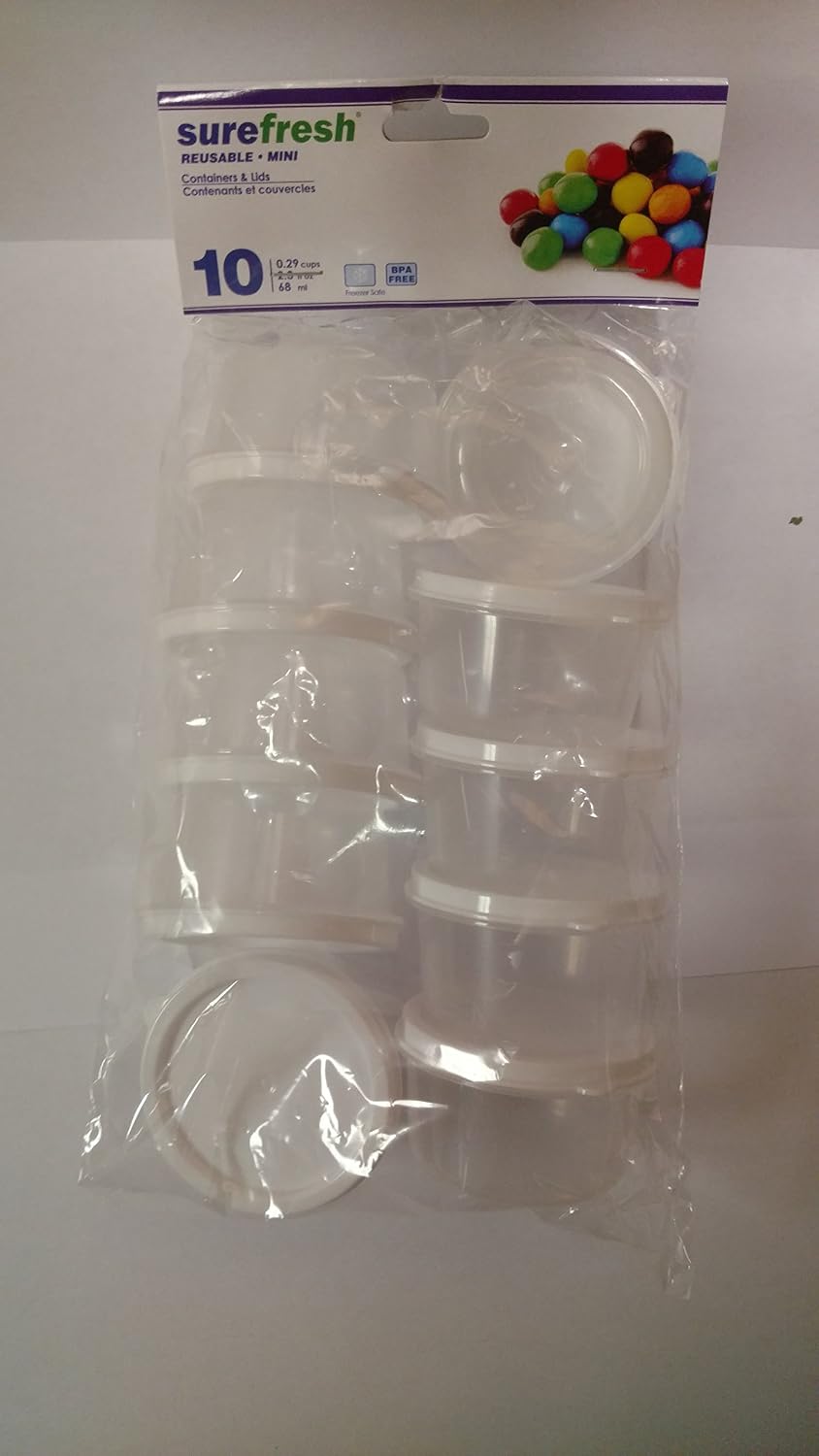 Mini Storage Containers, 10-ct. Packs - Round