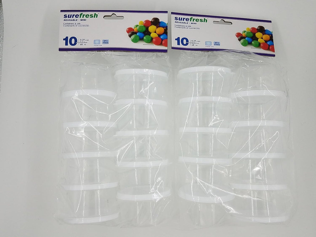 Mini Storage Containers, 10-ct. Packs - Round