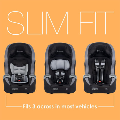Trooper™ Slim 3-in-1 Convertible Car Seat, Dash Black – Slim Fit, 3-in-1 Growth Modes, Lightweight Design, Adjustable Comfort Padding