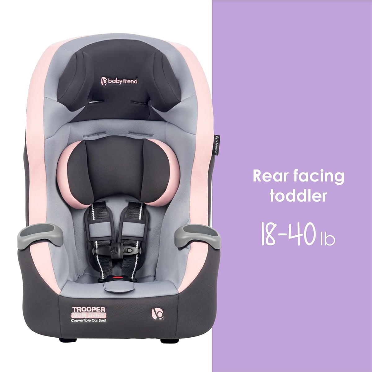 Trooper™ Slim 3-in-1 Convertible Car Seat, Dash Black – Slim Fit, 3-in-1 Growth Modes, Lightweight Design, Adjustable Comfort Padding
