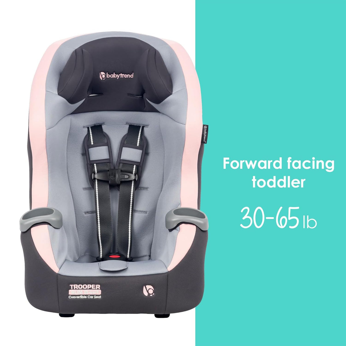 Trooper™ Slim 3-in-1 Convertible Car Seat, Dash Black – Slim Fit, 3-in-1 Growth Modes, Lightweight Design, Adjustable Comfort Padding
