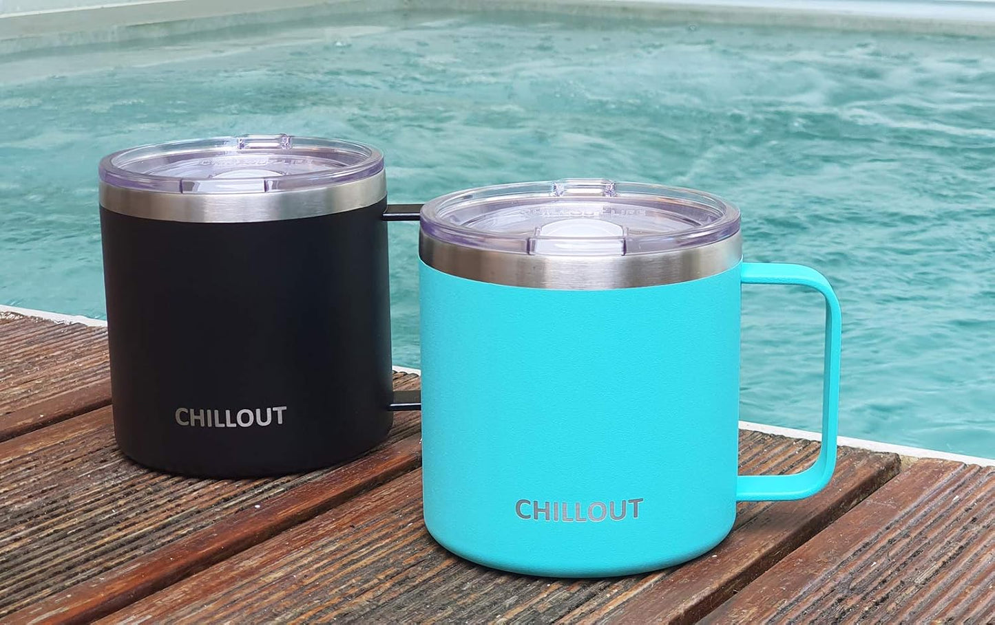 Stainless Steel 20 oz Vacuum Insulated Coffee Mug with Handle and Lid, Large Thermal Camping Coffee Mug Cup with Durable Sliding Lid for Men & Women, Keeps your Beverages Hot/Cold