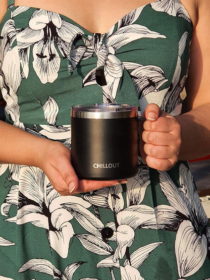 Stainless Steel 20 oz Vacuum Insulated Coffee Mug with Handle and Lid, Large Thermal Camping Coffee Mug Cup with Durable Sliding Lid for Men & Women, Keeps your Beverages Hot/Cold