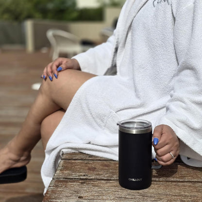 Stainless Steel 20 oz Vacuum Insulated Coffee Mug with Handle and Lid, Large Thermal Camping Coffee Mug Cup with Durable Sliding Lid for Men & Women, Keeps your Beverages Hot/Cold