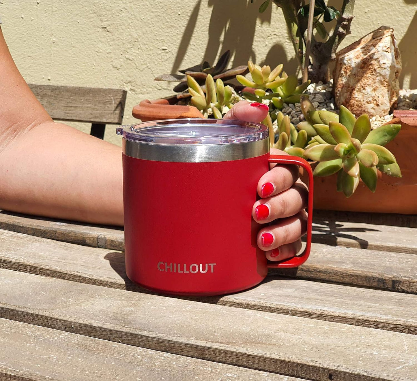 Stainless Steel 20 oz Vacuum Insulated Coffee Mug with Handle and Lid, Large Thermal Camping Coffee Mug Cup with Durable Sliding Lid for Men & Women, Keeps your Beverages Hot/Cold