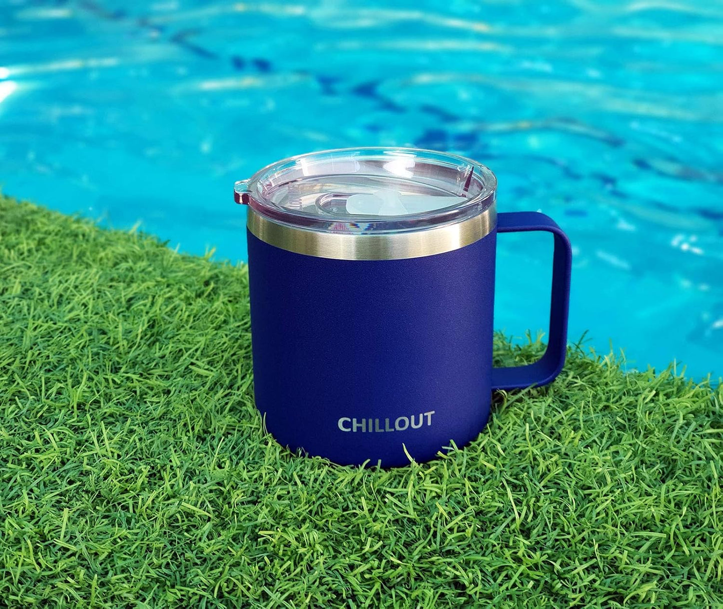 Stainless Steel 20 oz Vacuum Insulated Coffee Mug with Handle and Lid, Large Thermal Camping Coffee Mug Cup with Durable Sliding Lid for Men & Women, Keeps your Beverages Hot/Cold