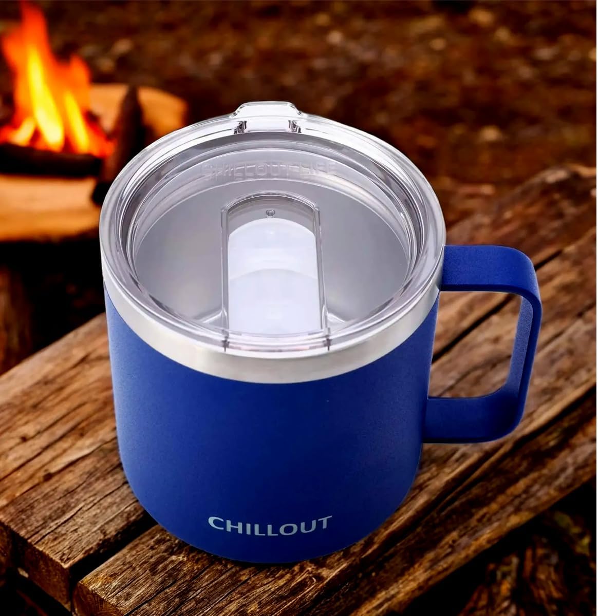 Stainless Steel 20 oz Vacuum Insulated Coffee Mug with Handle and Lid, Large Thermal Camping Coffee Mug Cup with Durable Sliding Lid for Men & Women, Keeps your Beverages Hot/Cold