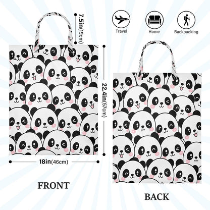 Cute Panda Waterproof Travel Laundry Bag Washable 2 Count