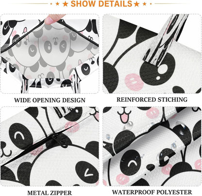 Cute Panda Waterproof Travel Laundry Bag Washable 2 Count