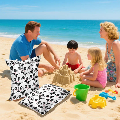 Cute Panda Waterproof Travel Laundry Bag Washable 2 Count