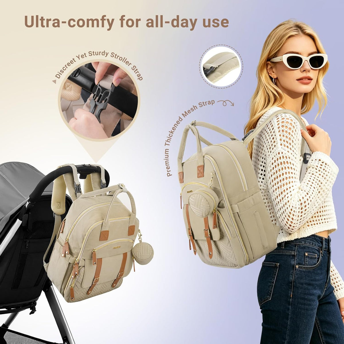 Diaper Bag Backpack, Maternity Bags Travel Toddler Backpack