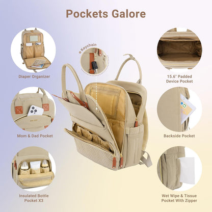 Diaper Bag Backpack, Maternity Bags Travel Toddler Backpack