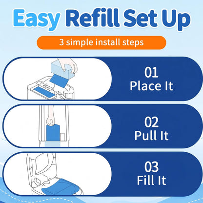 3 Pack Diaper Pail Refill Bags, 90 Bags Total