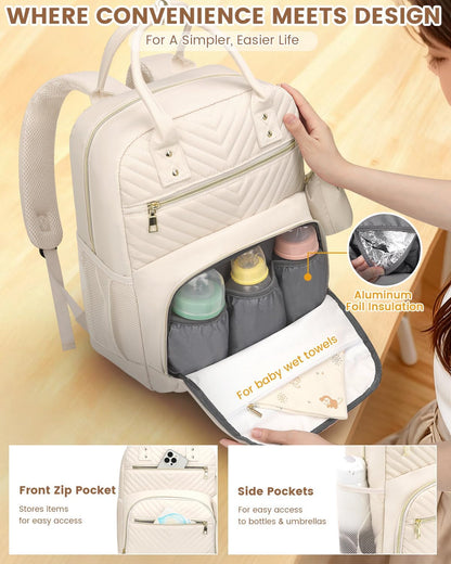 Diaper Bag Backpack, Baby Bag Backpack Baby Essentials for Mom Dad