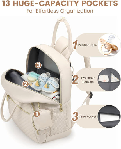 Diaper Bag Backpack, Baby Bag Backpack Baby Essentials for Mom Dad