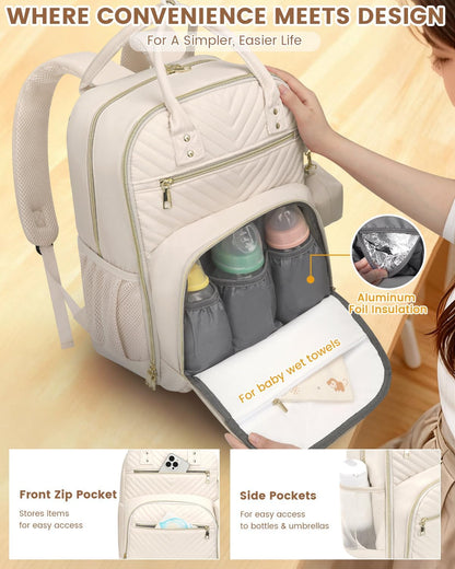 Diaper Bag Backpack, Baby Bag Backpack Baby Essentials for Mom Dad