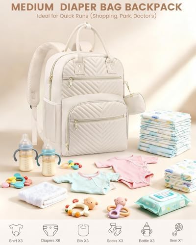 Diaper Bag Backpack, Baby Bag Backpack Baby Essentials for Mom Dad