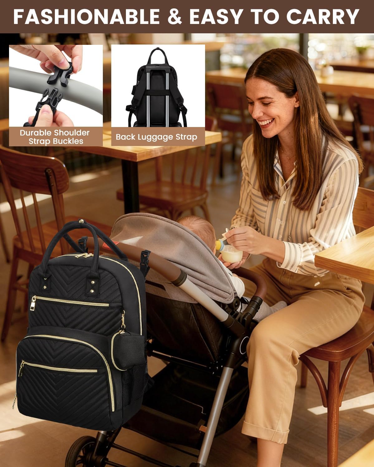 Diaper Bag Backpack, Baby Bag Backpack Baby Essentials for Mom Dad