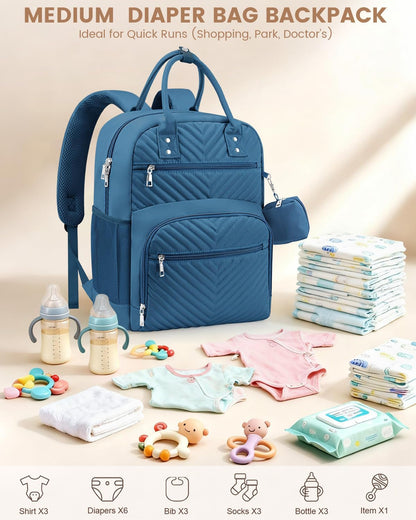 Diaper Bag Backpack, Baby Bag Backpack Baby Essentials for Mom Dad