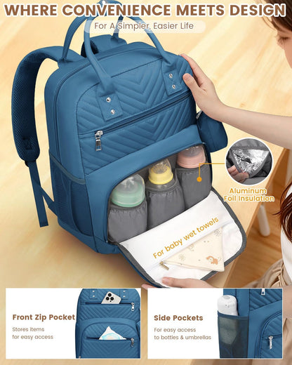 Diaper Bag Backpack, Baby Bag Backpack Baby Essentials for Mom Dad