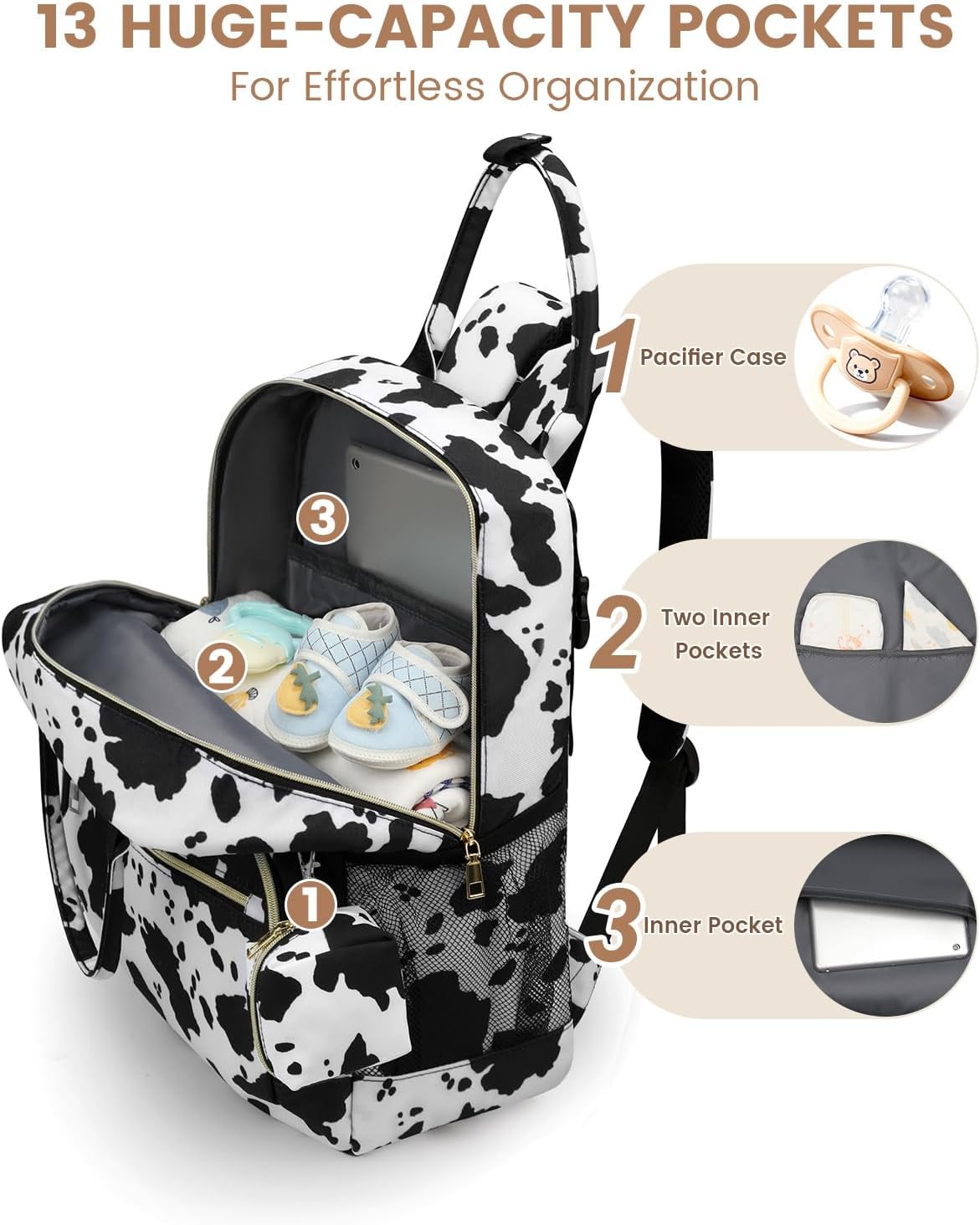 Diaper Bag Backpack, Baby Bag Backpack Baby Essentials for Mom Dad