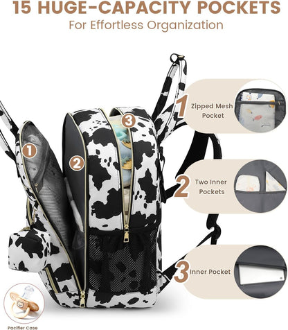 Diaper Bag Backpack, Baby Bag Backpack Baby Essentials for Mom Dad