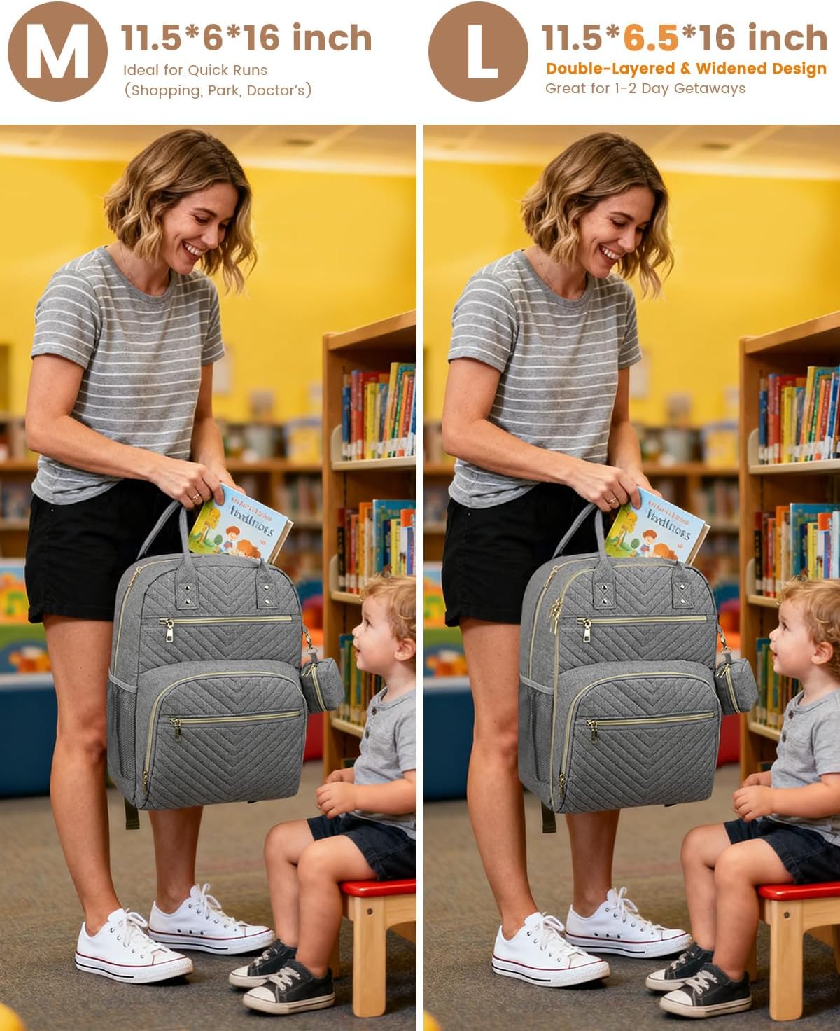 Diaper Bag Backpack, Baby Bag Backpack Baby Essentials for Mom Dad