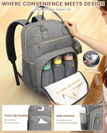 Diaper Bag Backpack, Baby Bag Backpack Baby Essentials for Mom Dad
