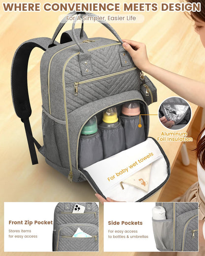 Diaper Bag Backpack, Baby Bag Backpack Baby Essentials for Mom Dad