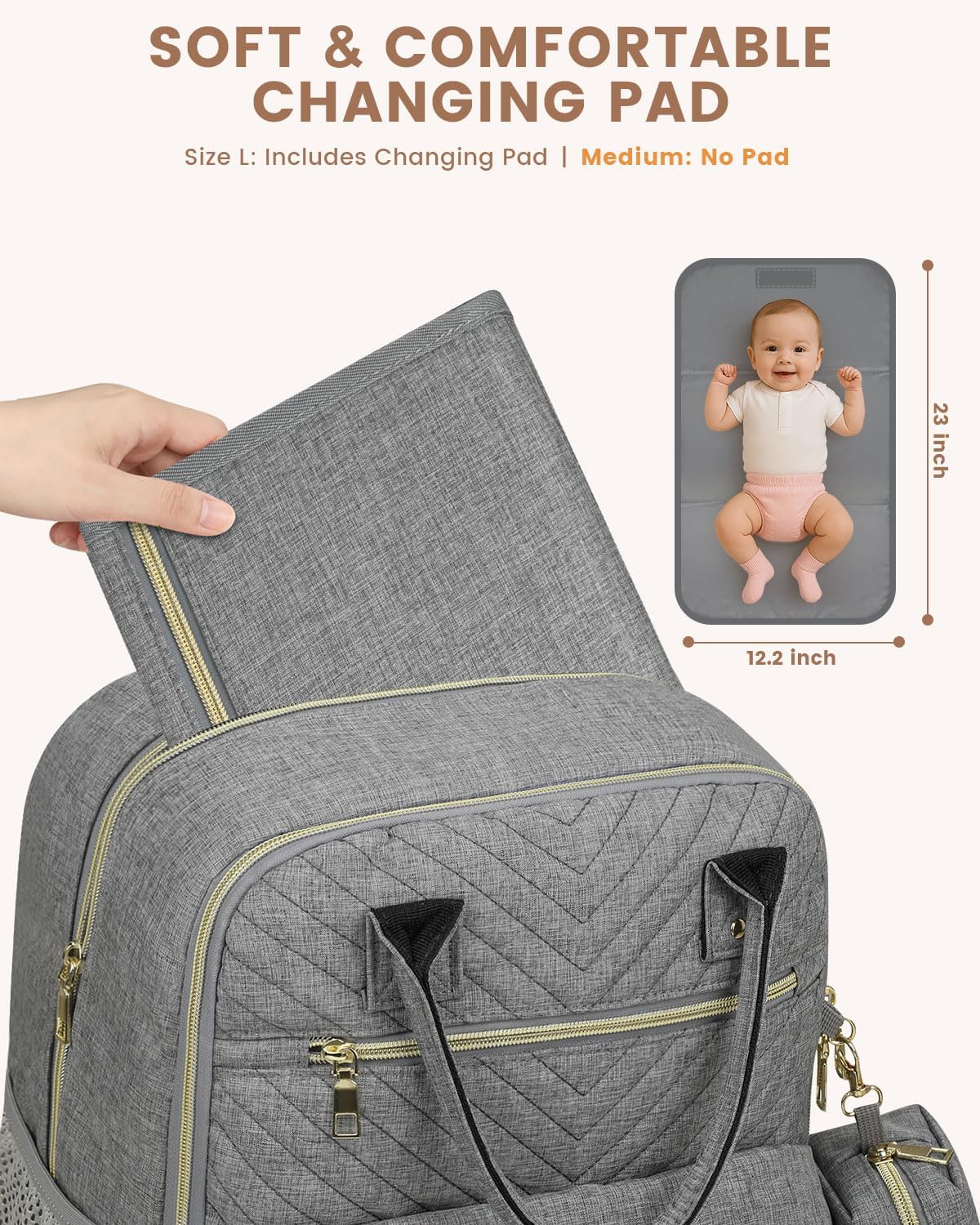 Diaper Bag Backpack, Baby Bag Backpack Baby Essentials for Mom Dad