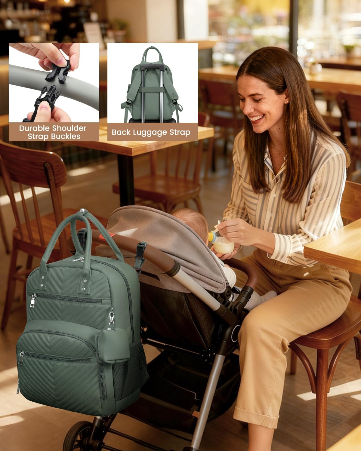 Diaper Bag Backpack, Baby Bag Backpack Baby Essentials for Mom Dad