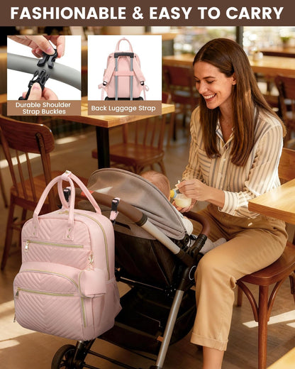 Diaper Bag Backpack, Baby Bag Backpack Baby Essentials for Mom Dad