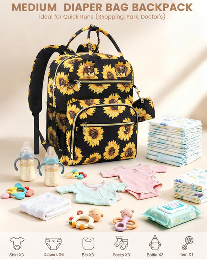 Diaper Bag Backpack, Baby Bag Backpack Baby Essentials for Mom Dad