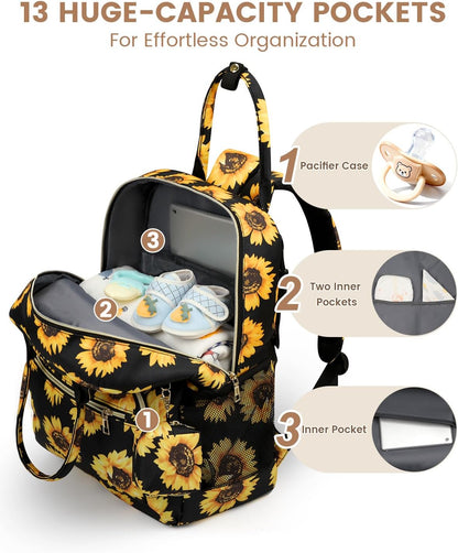 Diaper Bag Backpack, Baby Bag Backpack Baby Essentials for Mom Dad