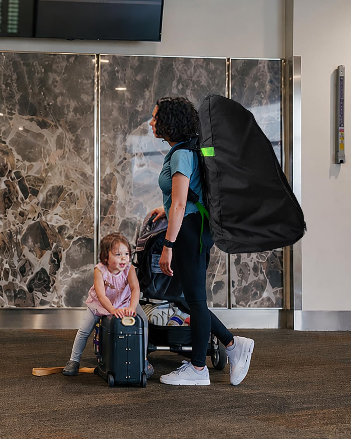 Car Seat Travel Bag for Airplane, Carseat Bag Air Travel with Padded Straps