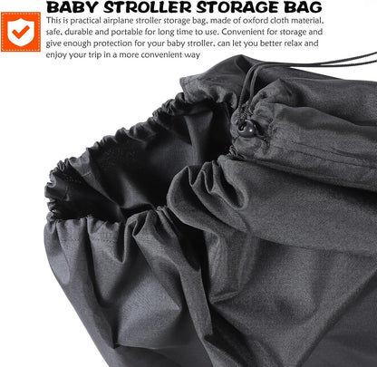Water-resistant Oxford Cloth Stroller Bag for Airplane Travel, Fits Most Double Strollers, Simple Structure, for Gate Check and Parent Travel