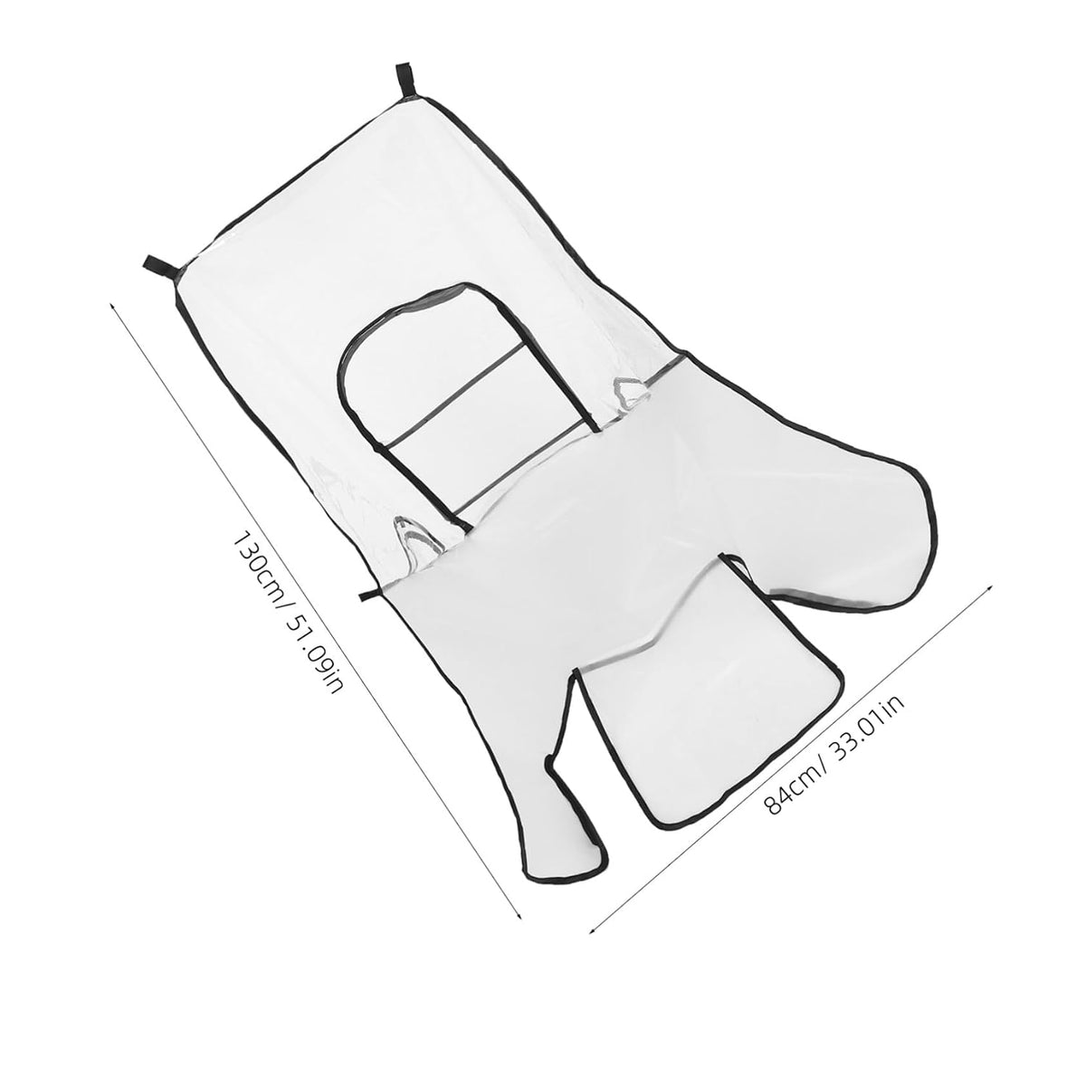 Stroller Rain Cover Windproof with Ventilation Transparent EVA Material Easy Installation Fits Strollers and Prams for Weather Protection