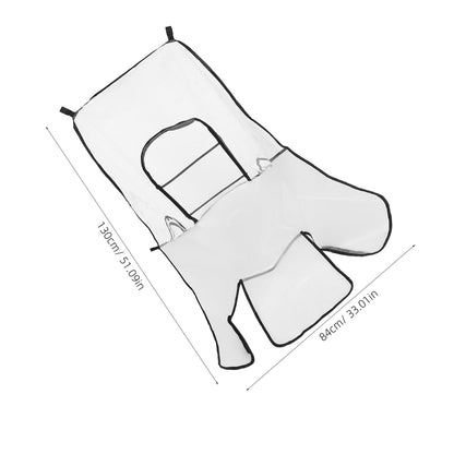 Stroller Rain Cover Windproof with Ventilation Transparent EVA Material Easy Installation Fits Strollers and Prams for Weather Protection