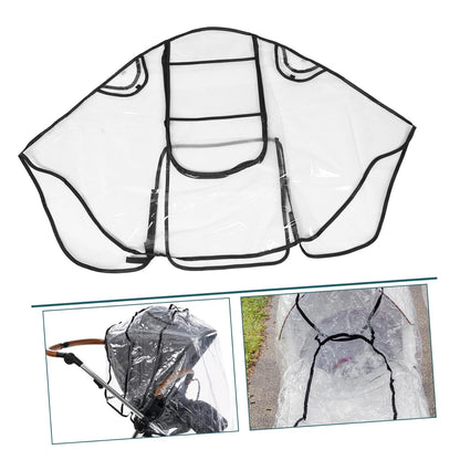 Stroller Rain Cover Windproof with Ventilation Transparent EVA Material Easy Installation Fits Strollers and Prams for Weather Protection
