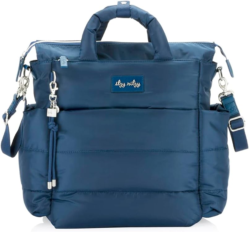 Dream Convertible Diaper Bag Tote Backpack - Baby Diaper Bag with 14 Pockets, Changing Pad & More (Midnight Black)