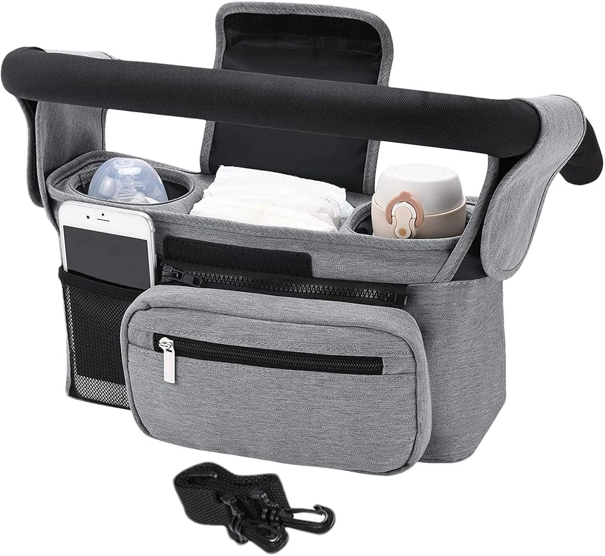Stroller Caddy Organizer Portable Multiple Pockets