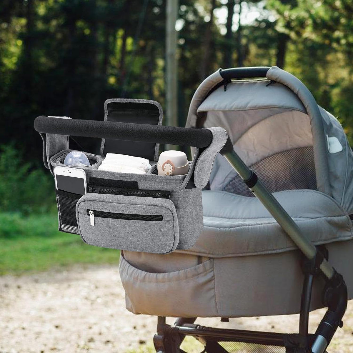 Stroller Caddy Organizer Portable Multiple Pockets