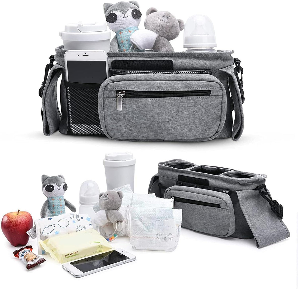 Stroller Caddy Organizer Portable Multiple Pockets