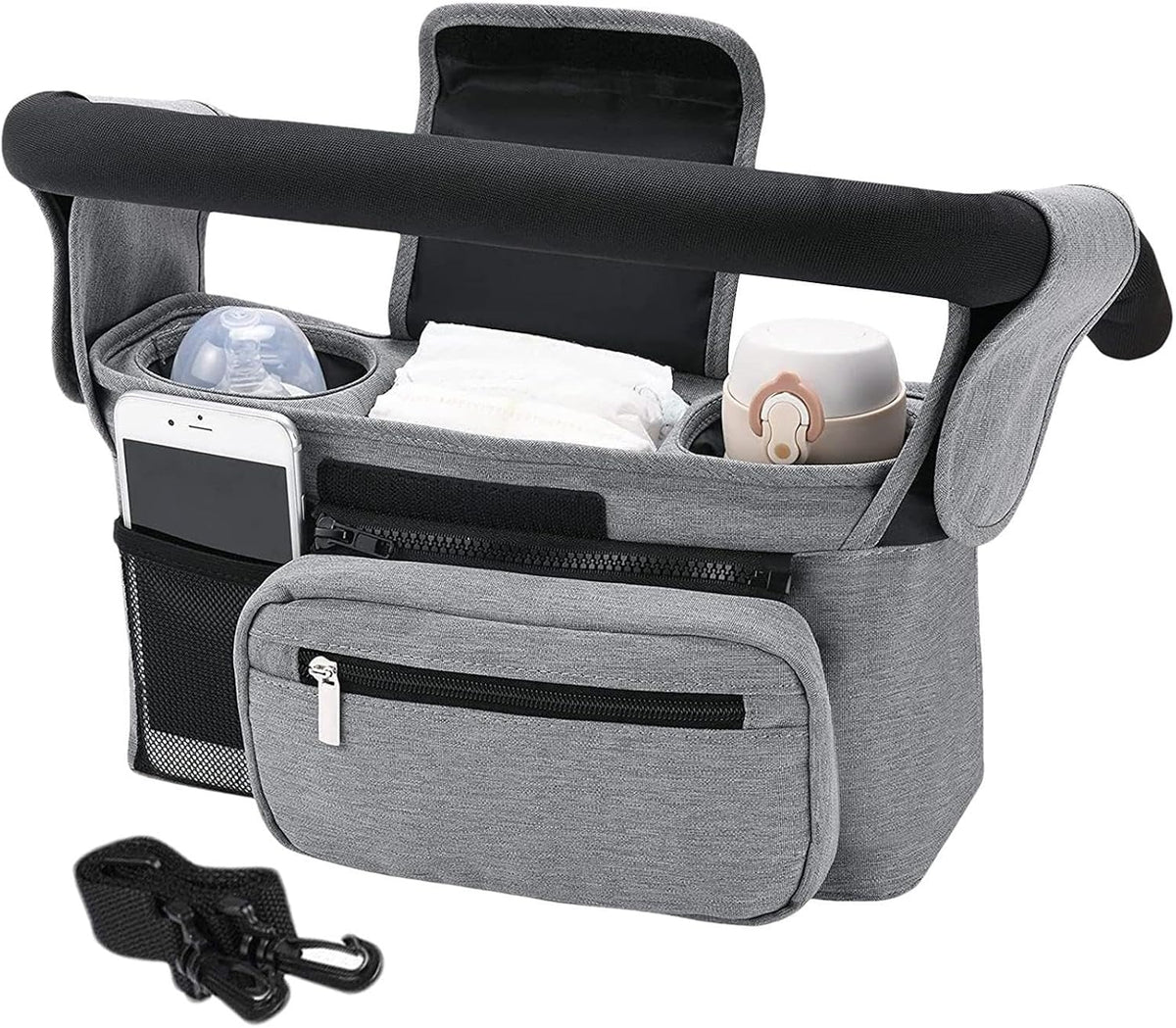 Stroller Caddy Organizer Portable Multiple Pockets