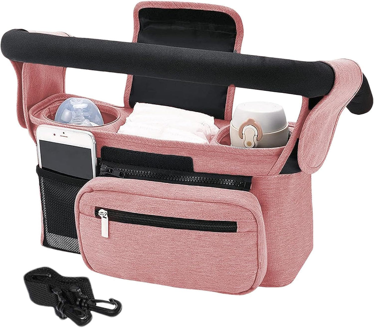 Stroller Caddy Organizer Portable Multiple Pockets