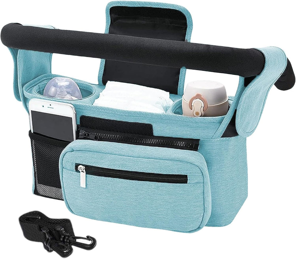 Stroller Caddy Organizer Portable Multiple Pockets